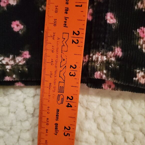 Children's Place Girl's Corduroy Jumper Dress, Black w/Pink Floral, Size 10 - Picture 12 of 14